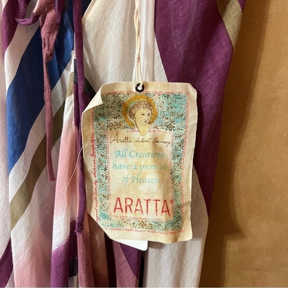 Anthropologie | NWT Aratta Aster Purple Maxi Dress Violet Stripe Tassel Size S - Picture 4 of 16